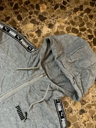 Sudadera Puma con cremallera gris