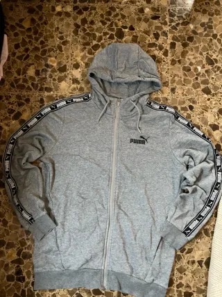 Sudadera Puma con cremallera gris