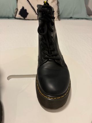 Botas militares negras plataforma