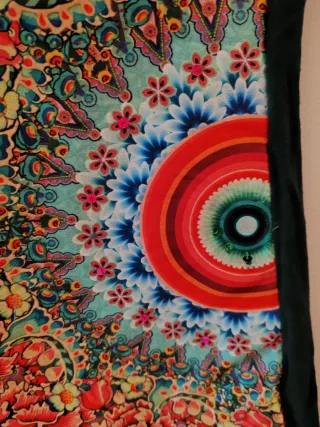 Vestido Desigual verde estampado