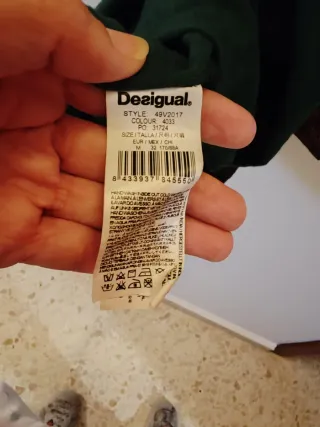 Vestido Desigual verde estampado