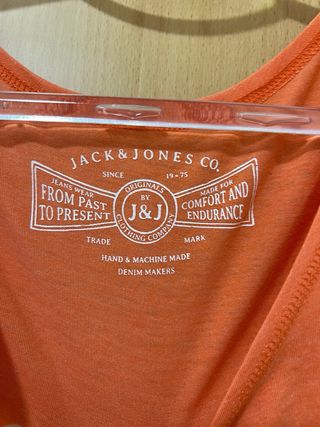 Camiseta tirantes naranja Jack&Jones