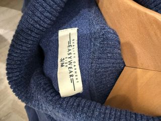 Jersey cuello vuelto azul hombre