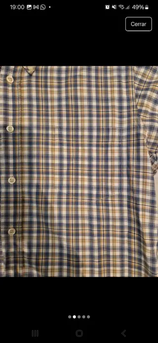 Camisa Zara Hombres Talla M Cuadros