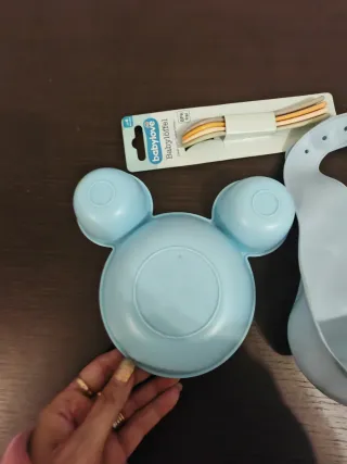 Set pappa bimbo Mickey ciotola e bavaglino