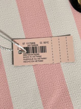 Bolso Victoria's Secret Rayas Rosa y Blanco