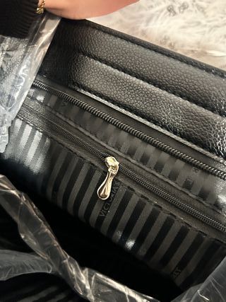 Bolso Victoria's Secret Rayas Rosa y Blanco