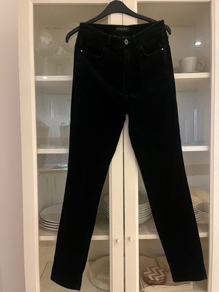 Pantalones Massimo Dutti Terciopelo verde botella