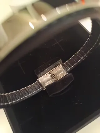 Pulsera Marea Hombre de cuero y acero inoxidable.