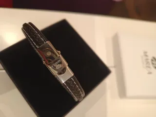 Pulsera Marea Hombre de cuero y acero inoxidable.