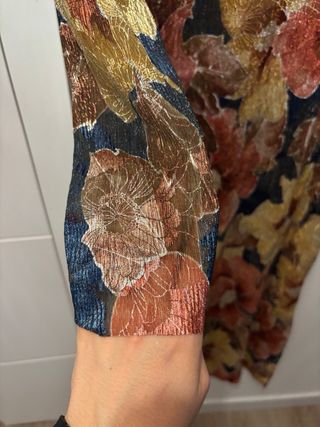 Vestido estampado floral largo