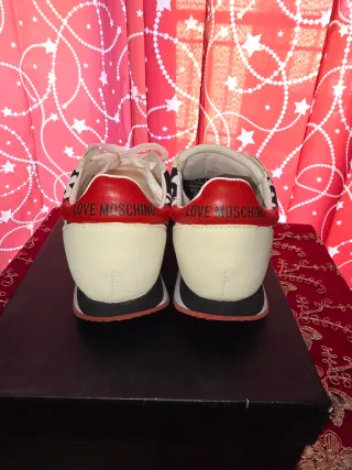 Scarpe Moschino Donna Beige/Rosso