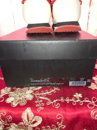 Scarpe Moschino Donna Beige/Rosso