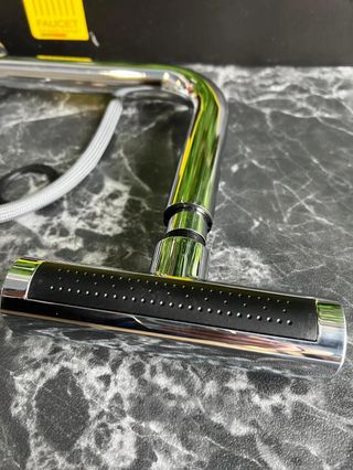 Grifo cocina extraíble Inox giratorio 360° gris acero