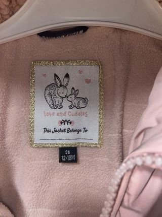 Abrigo niña 12/18 meses rosa