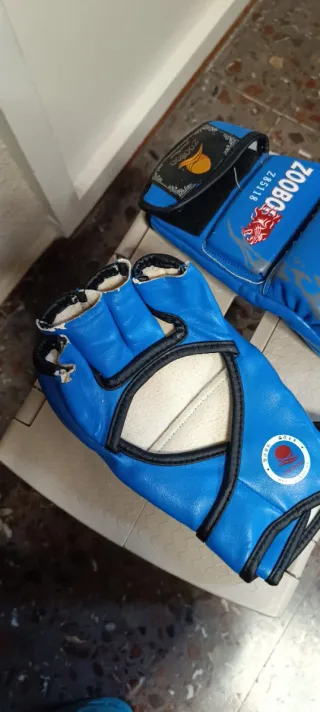 Guantillas MMA ZOOBOO Azules y Grises