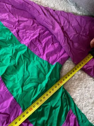 Chaqueta Retro Y2K Verde y Morado