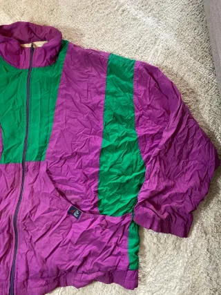 Chaqueta Retro Y2K Verde y Morado