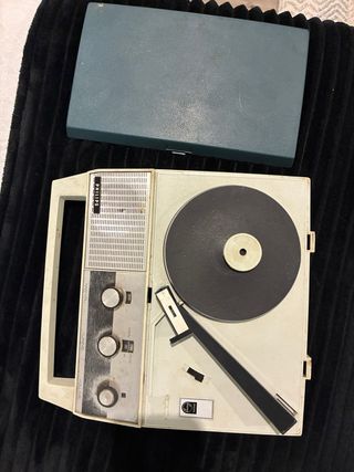 Giradischi vintage Philips beige/grigio