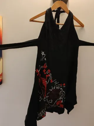Vestido asimétrico Desigual negro