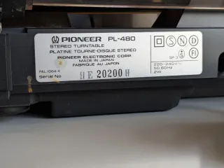 Tocadiscos Pioneer PL-480