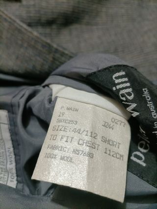 Americana Harris Tweed Talla 54 Gris