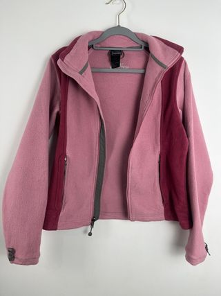 The North Face fleece two-tone pink