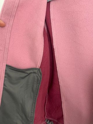 The North Face fleece two-tone pink