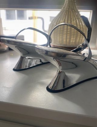 Sandalias ZARA plateadas