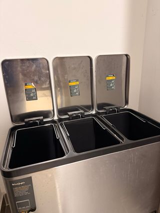 Cubo Basura Pedal El Corte Inglés 3 Compartimentos