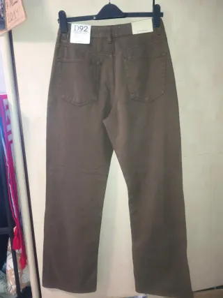 Jeans Stradivarius D92 Talla 38 Marrón Rectos