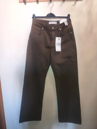 Jeans Stradivarius D92 Talla 38 Marrón Rectos