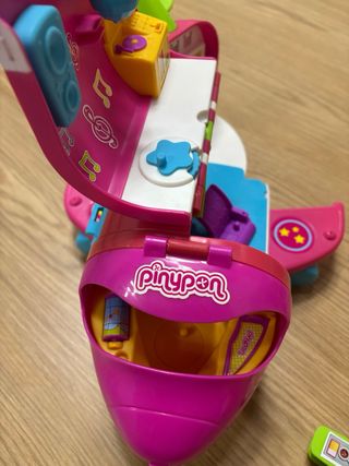 Avión Pin y Pon Rosa con Accesorios
