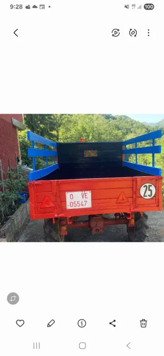 Tractor Pasquali con remolque