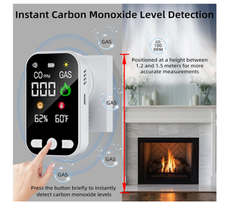 Rilevatore CO e Gas 4 in 1
