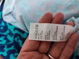 Vestido manga larga azul y turquesa