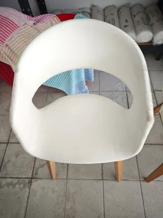 8 Sillas Comedor Piel Sintética Madera