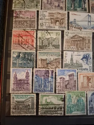 Hoja 50 Sellos España Monumentos y Paisajes