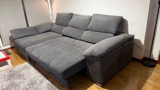 Sofá 3 plazas con chaiselongue y extraíble.