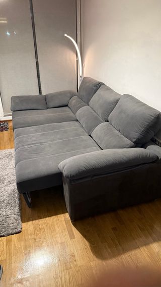 Sofá 3 plazas con chaiselongue y extraíble.