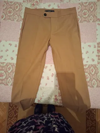 Pantalón Mango Beige Talla 38