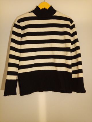 Jersey Bershka rayas blanco y negro