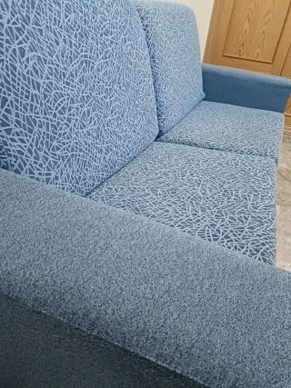 Sofá cama apertura italiana azul