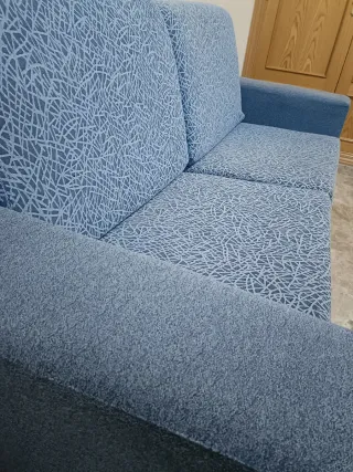 Sofá cama apertura italiana azul