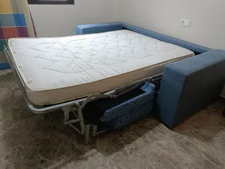 Sofá cama apertura italiana azul