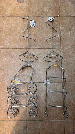 Lote botelleros metal plateado