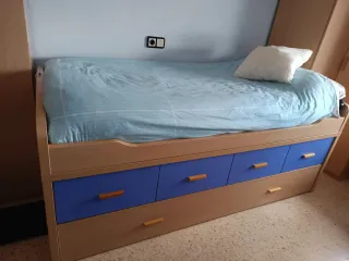 Cama nido 0,90x1,90 con cajones