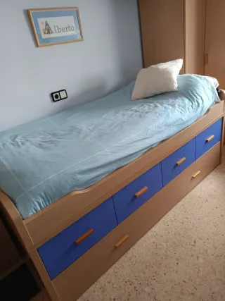 Cama nido 0,90x1,90 con cajones