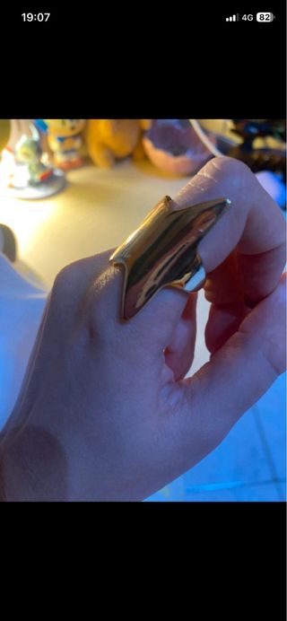 Anello a forma di stella dorato