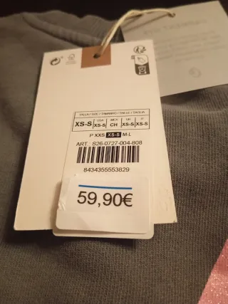 Sudadera Brownie estrellas gris T.XS-S